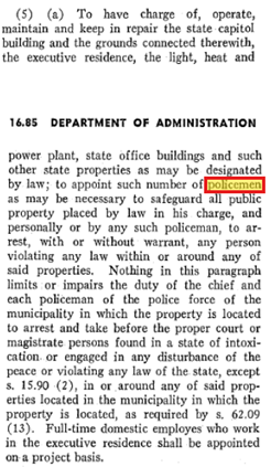 1965 State Statute article noting "policemen"